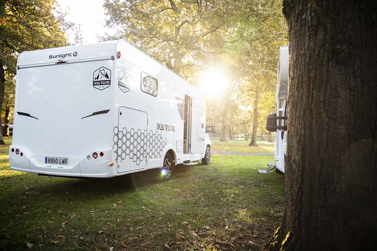 área de autocaravanas en Francia